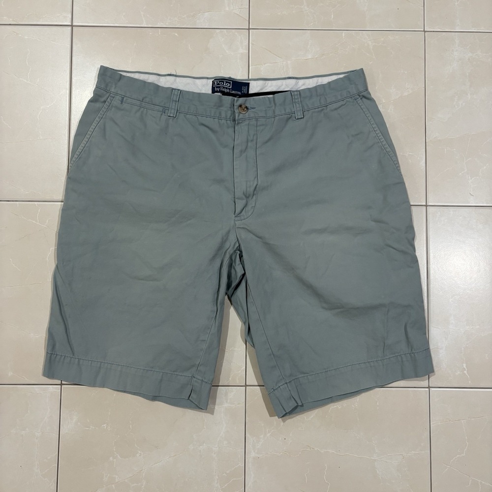 Vintage Polo Ralph Lauren Chino Shorts Men's 36 Blue Preppy Casual Summer Y2K